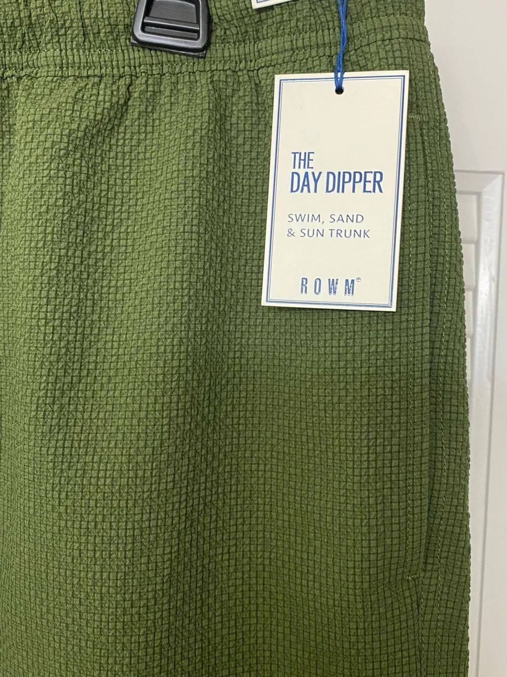 The Day Dipper Men's Olive Green Swim Trunk by ROWM
